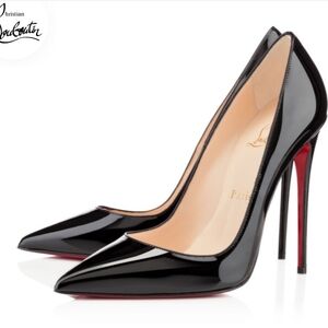 NWOB Christian Louboutin So Kate 120 MM Pumps Black Patent Sz 40 Aprx US 8.5